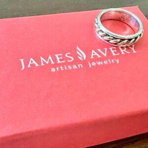 Retired James Avery Silver Braided Ring